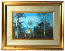 Quadro olio tavola usato  Torrita di Siena