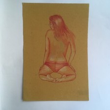 Disegno originale nudo usato  Chiavari