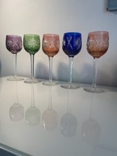 vintage crystal wine glasses for sale  HEATHFIELD