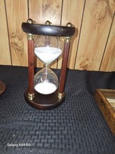 Hourglass wood glass for sale  Turtle Creek