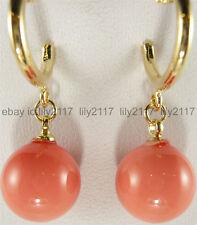 Brincos pendurados redondos genuínos 12 mm coral rosa concha do mar do sul pérola grau superior comprar usado Brincos pendurados redondos genuínos 12 mm coral rosa concha do mar do sul pérola grau superior comprar usado  Enviando para Brazil