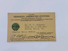 Vintage 1934 pennzoil d'occasion  Expédié en Belgium