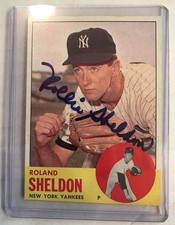 Cartão de beisebol Topps 1963 autografado assinado por Rollie Sheldon: New York Yankees comprar usado  Enviando para Brazil