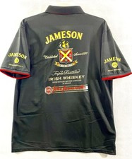Vintage John Jameson & Son Limitado Uísque Irlandês Preto Polo Dupla Face Gráfico comprar usado  Enviando para Brazil