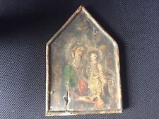 Painel antigo pintado à mão tempera/madeira ícone Virgem Maria e Cristo comprar usado  Enviando para Brazil