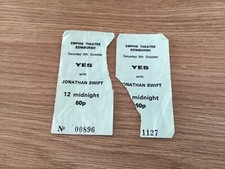 Yes ticket stubs for sale  KELSO
