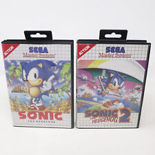 LOTE DE VIDEOGAMES VINTAGE 1991 1992 ANOS 90 SEGA MASTER SYSTEM SONIC THE HEDGEHOG 1 & 2 comprar usado  Enviando para Brazil