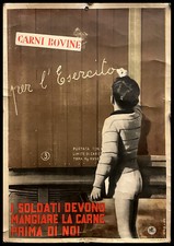 1940ca * Manifestino, Poster Politica "Virgilio RETROSI - I Soldati devono mangi na sprzedaż  Wysyłka do Poland