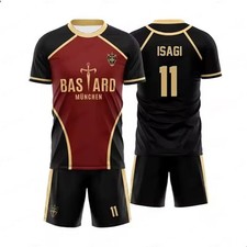 Camiseta de futebol azul bloqueio futsal Isagi falsa reo shorts Kaiser Sport Wear comprar usado  Enviando para Brazil
