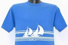 Camiseta vintage anos 90 MAUI HAVAÍ VELEIRO OCEANO PRAIA TURISTA ENVOLTÓRIO EM TORNO DE FÉRIAS M comprar usado  Enviando para Brazil