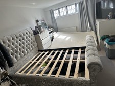Crushed velvet silver for sale  TONBRIDGE