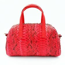 Usado, Nova bolsa de ombro feminina de couro de cobra genuína vermelha sangrenta. comprar usado  Enviando para Brazil