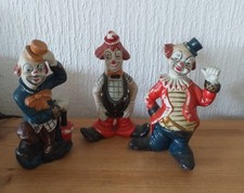 Three ceramic clown for sale  SOUTHPORT