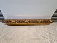 Armario decorativo de madera en relieve vintage cornisa ornamentado flover 24' segunda mano  Embacar hacia Mexico