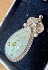 Carved jade pendant for sale  LONDON