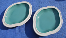 2 pratos modernos padrão RARO vintage Russel Wright turquesa meados do século comprar usado  Enviando para Brazil