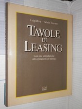 TAVOLE DI LEASING introduzione operazioni di leasing Luigi Riva Mario Trovato, używany na sprzedaż  Wysyłka do Poland