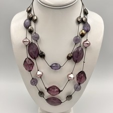 Layered purple beaded for sale  Saint Cloud