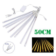 Luz de chuva LED meteoro branco quente 8 tubos queda de neve plugue UE 50cm comprar usado  Enviando para Brazil