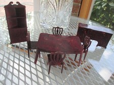 MOBÍLIA VINTAGE MINIATURA PARA SALA DE JANTAR PARA CASA DE BONECAS DOS ANOS 40 comprar usado  Enviando para Brazil