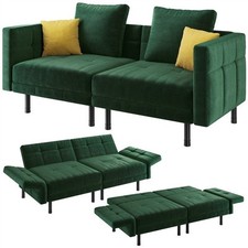 Velvet convertible sofa for sale  IPSWICH