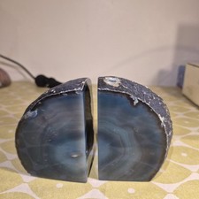 Agate stone bookends for sale  SWINDON