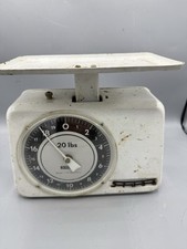 Balança de cozinha vintage Stube 20 lb analógica meados do século retrô aço inoxidável branco comprar usado  Enviando para Brazil