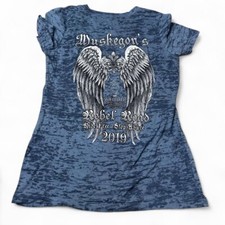 Camisa/top feminina Next Level Y2K grunge gráfica tamanho XL padrão asa azul comprar usado  Enviando para Brazil