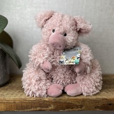 Gorro Jellycat Bobbleton Pig - Big Curly Haired rosa claro raro aposentado 12" comprar usado  Enviando para Brazil