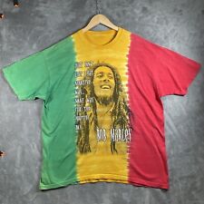 Camiseta masculina vintage 1999 Bob Marley 2XL verde amarela vermelha reggae Zion Rootswear comprar usado  Enviando para Brazil