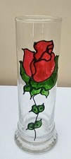 Vaso de flores efeito vitral rosas vintage comprar usado  Enviando para Brazil