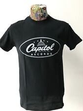 CAMISETA PRETA ESTAMPADA CAPITOL RECORDS ROCKABILLY ANOS 50 ANOS 60 FREEPOST comprar usado  Enviando para Brazil