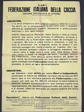 Manifesto viterbo federazione usato  Viterbo