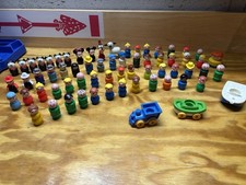 Usado, 63 Fisher-Price vintage Little People - Trem, barco e carro de barco comprar usado  Enviando para Brazil
