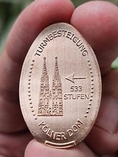 +++ "Kölner Dom Turmbesteigung" Elongated coin/Souvenirmedaille +++ comprar usado  Enviando para Brazil