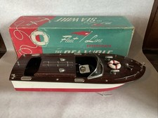 Vintage Fleet Line SEA WOLF Barco a Bateria BO com CAIXA ORIGINAL e Suporte comprar usado  Enviando para Brazil