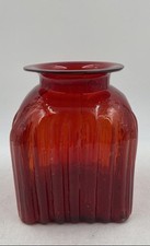 Red ribbed glass for sale  Minneapolis