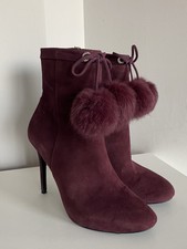 Michael Kors Remi bordowe zamszowe botki wysoki obcas rozmiar US 7,5 / EU 38 na sprzedaż  PL