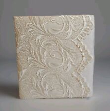 Álbum de fotos de casamento vintage feito à mão tecido de seda e renda ~8"x7"x2.5" ~ Suporta 160 fotos comprar usado  Enviando para Brazil