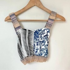 Blusa cropped Urban Outfitters mistura de linho patchwork comprar usado  Enviando para Brazil