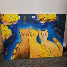 Katzenbild katzen leinwand gebraucht kaufen  Haltern am See