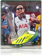 Bota Richarlison Tottenham Hotspur assinada à mão vencedora da Liga Europa exibição certificado de autenticidade, usado comprar usado  Enviando para Brazil