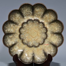 6,6" porcelana antiga canção dinastia guan forno porcelana lce crack flor boca prato, usado comprar usado  Enviando para Brazil