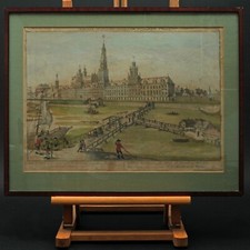 Używany, Incisione Color Leopoldina Università Wroclaw Gg. Balthasar Probst 1.Z na sprzedaż  Wysyłka do Poland