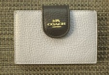 Estojo para cartão de acordeão Coach couro bloco colorido novo sem etiquetas comprar usado  Enviando para Brazil