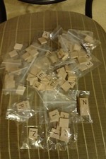 Scrabble tiles wood for sale  San Antonio