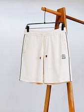 Calça de bolso Brunello Cucinelli masculina algodão esportes verão shorts bege nova comprar usado  Enviando para Brazil