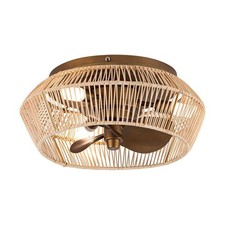 Ventilador de teto PARROT UNCLE 13,5 POLEGADAS GAIOLA DE OURO ESCOVADO ANTIGO INTERNO MONTAGEM EMBUTIDA comprar usado  Enviando para Brazil