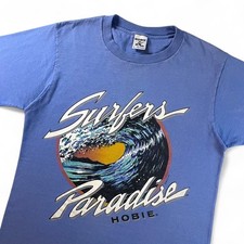Camiseta Hobie Surfers Paradise Vintage Anos 80 Ponto Único Surf Skate Ocean Wave EUA Tamanho M comprar usado  Enviando para Brazil