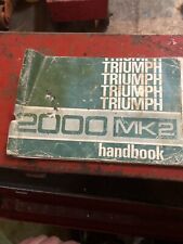 Triumph original handbook for sale  ELLESMERE PORT